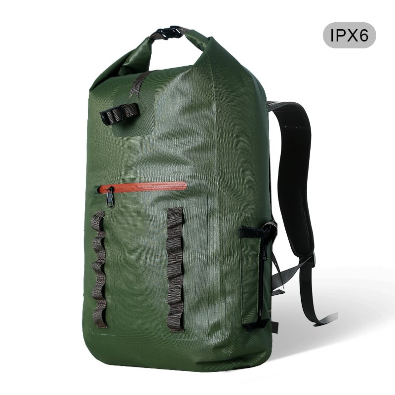 Roll-Top Waterproof Fishing Backpack