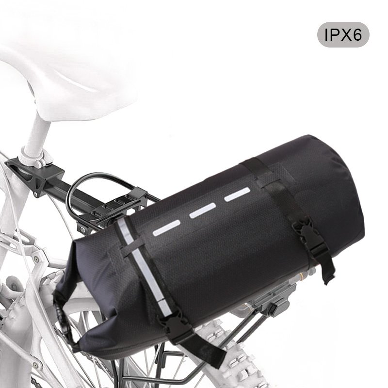 Roll-top waterproof bike trunk bag