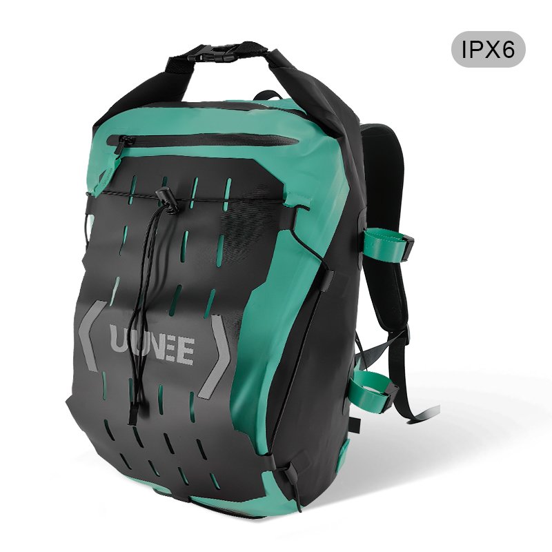 Roll-Top Motorcycle Backpack for Helmets