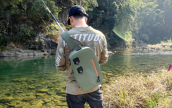 Customizable Waterproof Fishing Sling Bag
