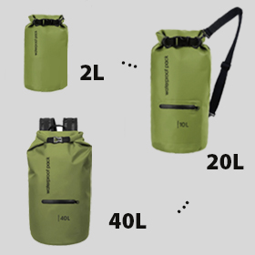 Customized waterproof bag size