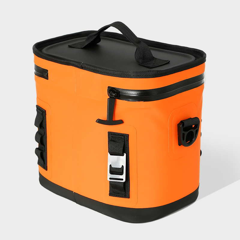 Insulated soft cooler bag with TPU airtight zipper