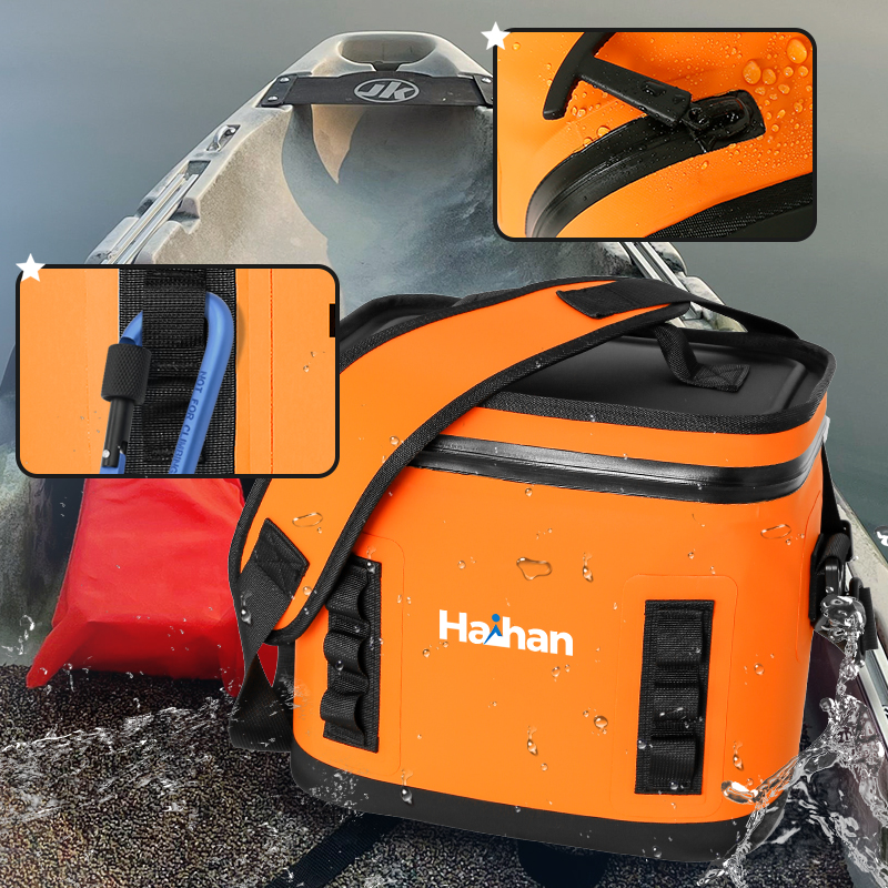 soft cooler bag with TPU airtight zipper